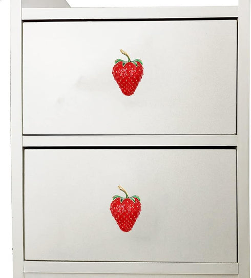 brandname Mizhang Strawberry Knobs 4 Pcs Lovely Fruit Strawberry knobs Cabinet Drawer Knob Pull Handle with Screws Hardware Accessories Furniture ...