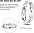 925 Sterling Silver Ring Bright Starry Night Ring Stud Sterling Silver Sparkling Cz Birthstone Jewelry for Women Teen Rings for Women Size7-9...