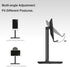 Bright Stone Phone Stand for Desk, Adjustable Cell Phone Holder for Desk, Compatible with 4"-12.9" Phones/Tablet/iPhone/iPad/Switch (Black)...