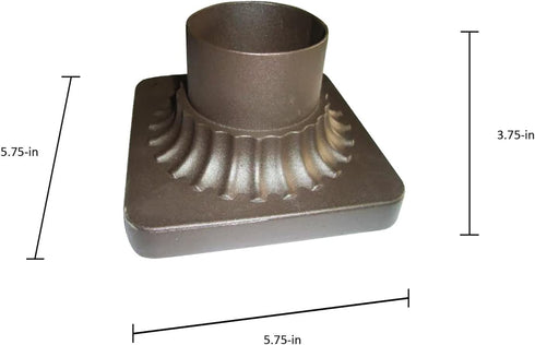 Designers Fountain 1916-ORB Outdoor Post Light Mounting Base, Oil Rubbed Bronze...