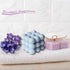Bubble Candle Soy Wax Scented Cube Candle for Home Decor - Freesia and Bluebell Fragrance (White Blue)...