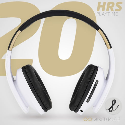 PowerLocus Bluetooth Over-Ear Headphones, Wireless Stereo Foldable Headphones Wireless and Wired Headsets with Built-in Mic, Micro SD/TF, FM for i...