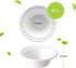 three leaf 8OZ. (240ml) BAGASSE BOWL, 50 Ct. Heavy-Duty- Super Strong- Natural- Eco-Friendly Disposable Bagasse Bowl, 100% Biodegradable 8 Oz. Bow...