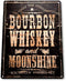 SRongmao Bourbon Whiskey Moonshine Retro Weathered Wall Decor Bar Man Cave Metal Tin Sign 8x12in...