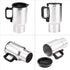 Keenso 12V Electric Car Cup Travel Heating Cup, 450ml Stainless Steel Car Electric Kettle Car Coffee Mug Heater with Cigarette Lighter...