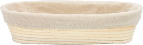 Banneton Bread Proofing Basket, BetterJonny Sourdough Proofing Basket 11 inch Long Oval Banneton Basket Sourdough Starter Kit...