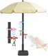 Easy Umbrella Hook Beach Accessories for Vacation Must Haves Essentials,Trip Gear Set of 4 with 6 Hooks,Various Poles...