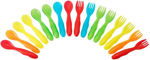 TOMY The First Years Take & Toss Flatware for Kids, 16 Pieces, Multicolor...