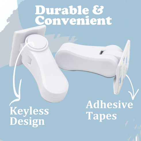 Child Proof Door Lever Locks (6 Pack) Baby Proofing Door Handle Locks with Adhesives, No Drilling Child Safety Door Locks for Protecting Kids and ...