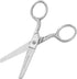 Round Tip Sewing Scissors: Small Safety Sharp Tiny Fabric Scissors, 4.75 Inches Silver Stainless Steel Shears for Cutting Yarn Thread Embroidery k...