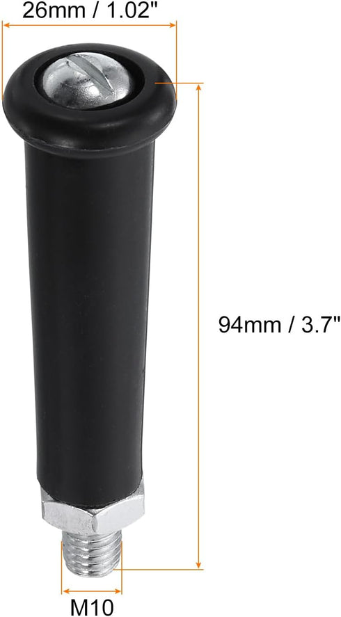 uxcell 1pcs Clamping Handles Screw Knobs Handle M10x15mm Threaded Plastic Metal Revolving Handle Grip...