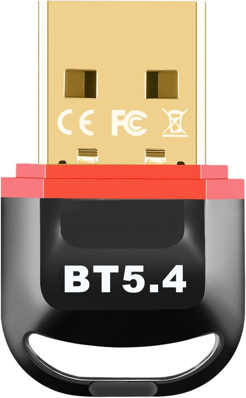 USB Bluetooth 5.4 Adapter for PC 2024, Plug & Play Bluetooth Dongle Receiver BR+EDR+BLE+LMP13.X, Long Range Support Windows 11/10/8.1 for Desktop ...