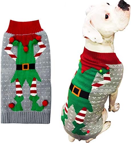 OverLarge Christmas Dog Sweaters for Large Dogs,Santa Pet Clothes,Xmas Dog Accessories, Dog Apparel,Ugly Christmas Dog Sweaters...