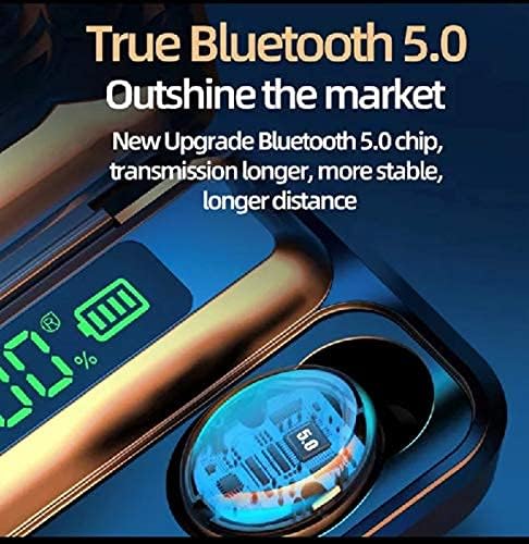 F9 True Wireless Earbud with Power Bank with Bluetooth Version 5. 1 Earbuds Portable case Charging, Sport Design, Built in Microphone (Black)...