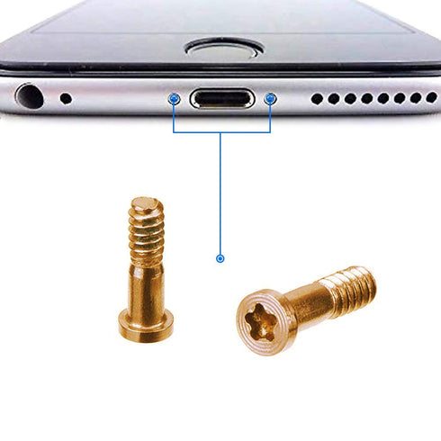MMOBIEL 10x Bottom Screws Compatible with iPhone 12 Pro Max / 12 Pro / 12/11 Pro Max / 11 Pro / 11 / XS Max/XS/XR/X - Gold......