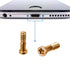 MMOBIEL 10x Bottom Screws Compatible with iPhone 12 Pro Max / 12 Pro / 12/11 Pro Max / 11 Pro / 11 / XS Max/XS/XR/X - Gold......