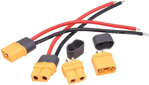 20 Pair XT60H (XT60 Upgrade) Male Female Bullet Connectors Power Plugs with Sheath for Lipo Battery RC Planes Cars...