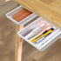 2 Pack Under Desk Drawer, Hidden Self-Adhesive Desk Accessories & Workspace Organizers, Under Table Storage Tray Drawer Pen Holder for Office Desk...