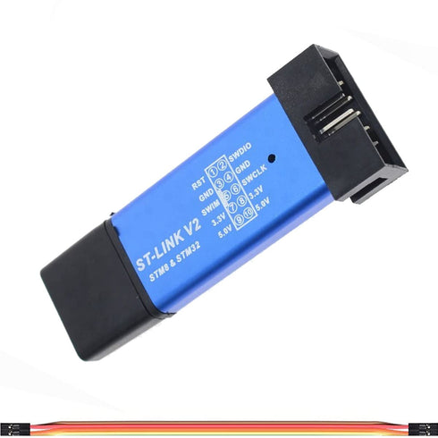 ST-Link V2 Emulator Downloader Programmer STM8STM32 Programming Unit 3.3V 5V Two-Color Indicator with Dupont Cable...