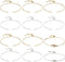 Beebeecraft 10Pcs 2 Colors Adjustable Slider Bracelet Chain 18K Gold Plated Cubic Zirconia Italian Ball Bead Chain Link Necklace Making for DIY Cr...