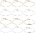Beebeecraft 10Pcs 2 Colors Adjustable Slider Bracelet Chain 18K Gold Plated Cubic Zirconia Italian Ball Bead Chain Link Necklace Making for DIY Cr...