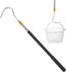 Pool Skimmer Basket Hook Skimmer Basket Pole 62.9 Inch Skimmer Lid Lifting Hook Fit for Pool Skimmer Basket with Handle Pool Filter Basket Pool Ho...