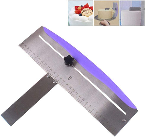 Cake Scraper Turning Tools Bakeware sy Clean Leveling Device Stainless Steel Kitchen gh Strength Spatula DIY Sth Adjustable Practical...