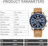 BENYAR Mens Watches Quartz Chronograph Business Luxury Brand Waterproof Wristwatches Fashion Brown Leather Watches for Men...