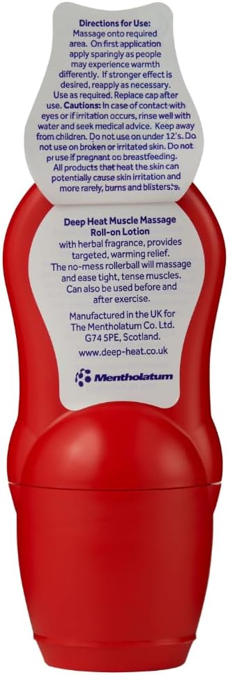 Deep Heat 50 ml Muscle Massage Roll-On Lotion by Deep Heat...