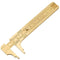 Brass Pocket Caliper with Double Scale Sliding Gauge Bead Measuring Tool Millimeter Gauge Mini Brass Vernier Caliper Brass Ruler, Gold Ruler for M...