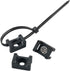 Saddle Type Mounts Base with 4.7inch Cable Ties and Tapping Screw ZZLZX 50 Sets 4.7 Inch Black Cable Zip Ties and Wire Cable Clips with Screw,Sadd...