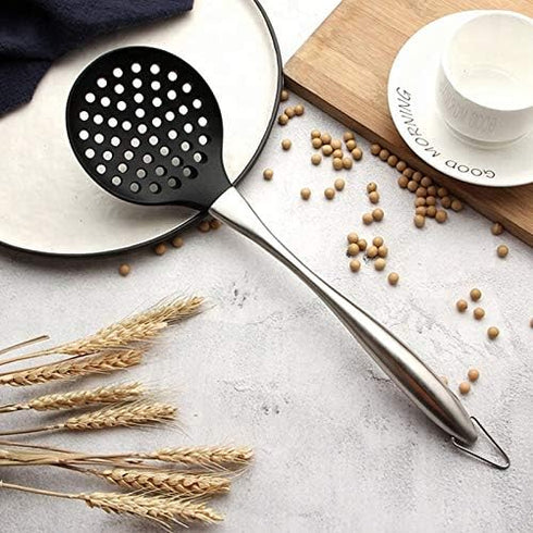Silicone Wok Skimmer – Non-Scratch Slotted Spoon for Cooking Frying...