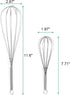 Whisks for Cooking Set, Stainless Steel Wisker for Baking, Blending, Rust-Proof Balloon Wire Whisker Egg Whisk Hand Mixers (8 in + 12 in, 2)...