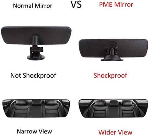 Car Rear View Mirro Day/Night Anti Glare Rearview Mirror Universal Car Truck Mirror Interior SuctionCup Wide View Mirror - (Anti Glare Delux Versi...