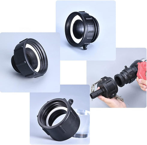 275 330 Gn IBC Tote Fittings Food Grade Water Tote Hose Adapter IBC Tote Tank Connector Tote Valve Fitting Drain Adapter 2" Coarse Thread X 3/4" M...