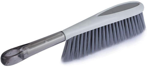 Tian Chen Hand Broom, 14 inch Large Counter Duster, Slightly Stiff Plastic Bristle Brush with Long Handle, Sweep for Furniture, Floor, Bench, Carp...