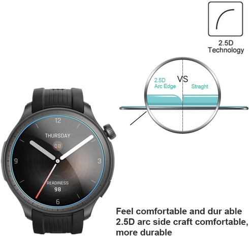 Screen Protector Compatible for Amazfit Balance Smart Watch, 9H Tempered Glass Protective Film Compatible for Amazfit Balance Smartwatch (3PCS)...
