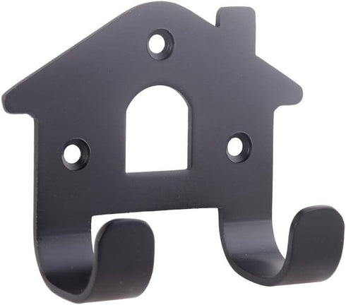 2 Piece Wall Mount Garage Storage Hooks, House Shape Tool U-Hooks Holders for Power Tools, Bikes, Ropes, Hoses, Bulk Items Storage (Black)...