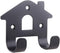 2 Piece Wall Mount Garage Storage Hooks, House Shape Tool U-Hooks Holders for Power Tools, Bikes, Ropes, Hoses, Bulk Items Storage (Black)...