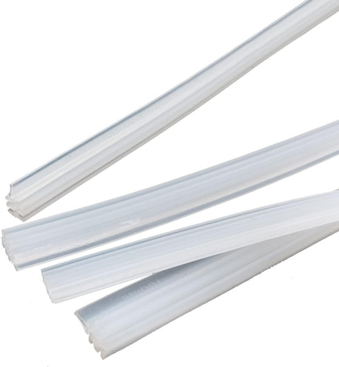 4 Pieces Car Windshield Bracketless Wiper Rubber Filler Strip, 28 Inches Car Size Adjustable Wiper Substitution Rubber Strip, Suitable for Car Fro...