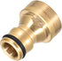 uxcell Brass Faucet Tap Quick Connector M22 M24 UNF Thread Hose Pipe Socket Adapter Fitting for Garden Irrigation System 2pcs...