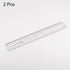 2pcs Film Flexible Ruler 8 Inch 0.1mm Scale PET Plastic Folding Straight Ruler Calibration Soft Ruler Measuring Tool for Factory, Transparent...