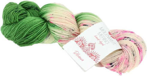 Lana Grossa Hand Dyed Meilenweit 100 Merino Rainbow Yarn, 616 Vipin......