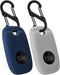 Geiomoo Silicone Case for Tile Pro 2022 Tracker, Soft Flexible Scratch Resistant Cover with Carabiner (2 Pack Navy Blue+Oatmeal)...
