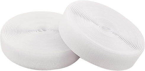 1 Inch x 33 Feet, Sew on Hook and Loop Tape, Non-Adhesive Back Heavy Duty Nylon Strips Fabric Fastener, Hook and Loop Strips for Home, School, Off...