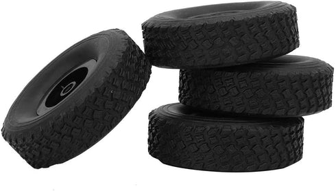 1/16 RC Truck Rubber Tire Black Wheel Tyre Compatible with C-34 1/16 4WD Military Car Parts...