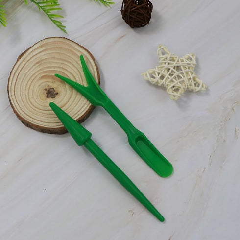 Green Mini Garden Hand Succulent Transplanting Tools,Widger Plastic Seedlings Dibber Sowing Digging Mini Garden Hand Tools for Home Garden,Pack of...