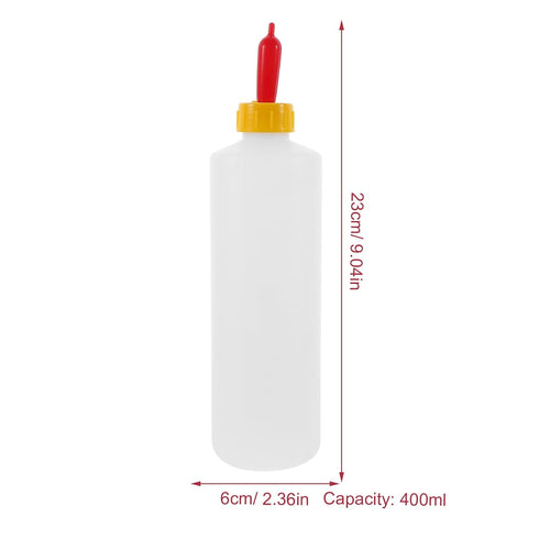 DOITOOL 5 Pcs 400ml Goat Bottles Set,Lamb Nursing Bottles Feeding Bottle,Puppy Feeding Bottles Small Animal Milk Drink Bottle for Baby Goats...