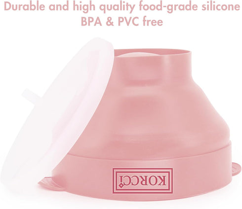 The Original Korcci Microwaveable Silicone Popcorn Popper, BPA Free Microwave Popcorn Popper, Collapsible Microwave Popcorn Maker Bowl, Use In Mic...