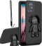 Astronaut Hidden Stand Case Cover for TCL ION X/TCL ION V, 6D Plating Spaceman Cartoon Cute Phone Case Cover Shockproof TPU Protective Case for TC...